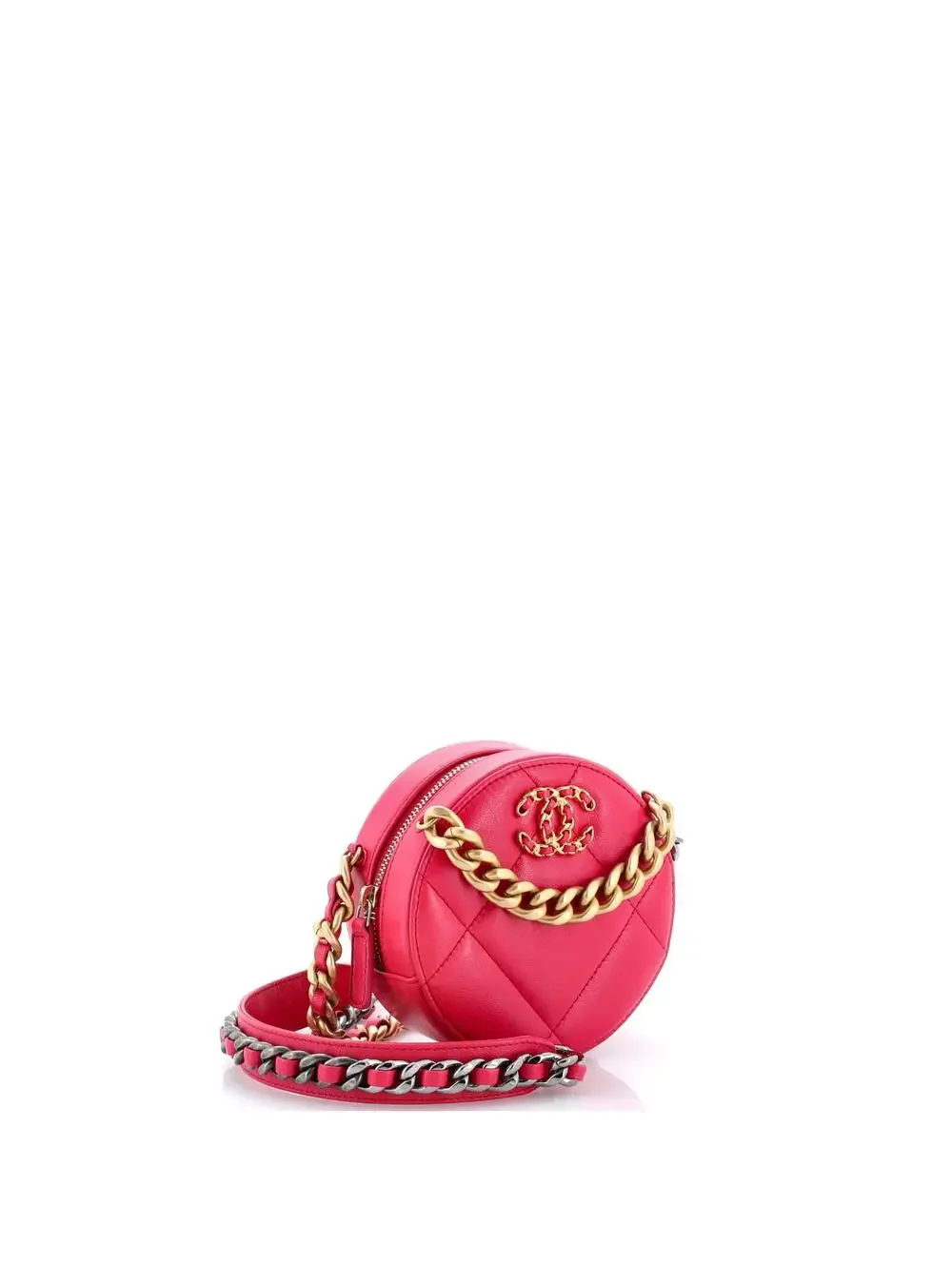 Chanel 19 Round Clutch With Chain #259049C25B